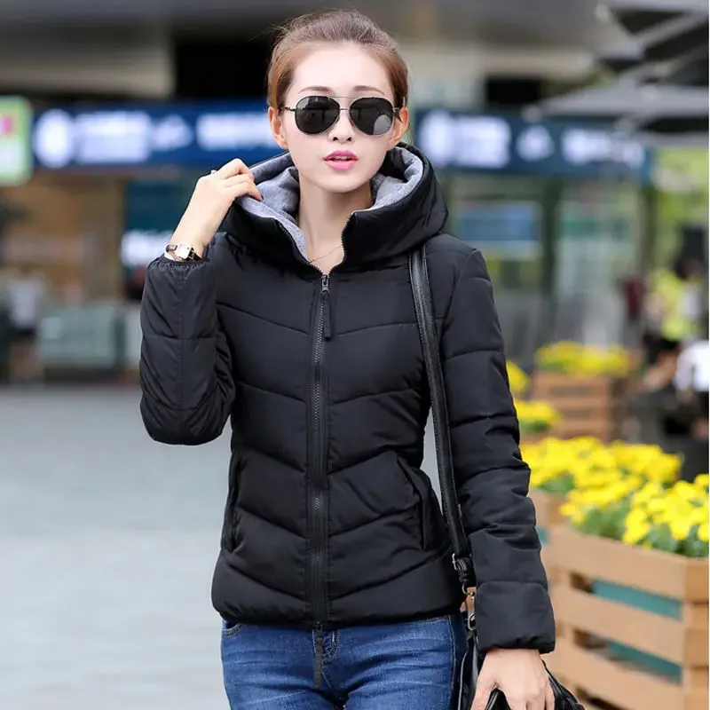 Modern Korean Lifestyle - Mantel wanita, mantel pendek berlapis hitam,